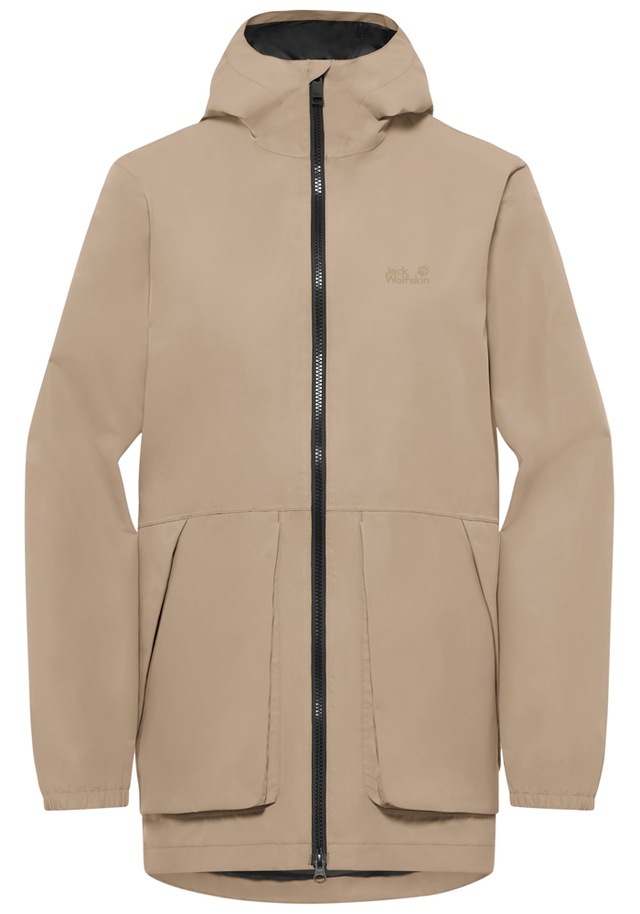 Jack Wolfskin Funktionsparka »TERRAVIEW 2L PARKA W« mit Kapuze mit Kapuze, atmungsaktiv, wasserdicht, winddicht, länger geschnitten