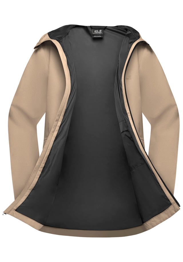 Jack Wolfskin Funktionsparka »TERRAVIEW 2L PARKA W« mit Kapuze mit Kapuze, atmungsaktiv, wasserdicht, winddicht, länger geschnitten