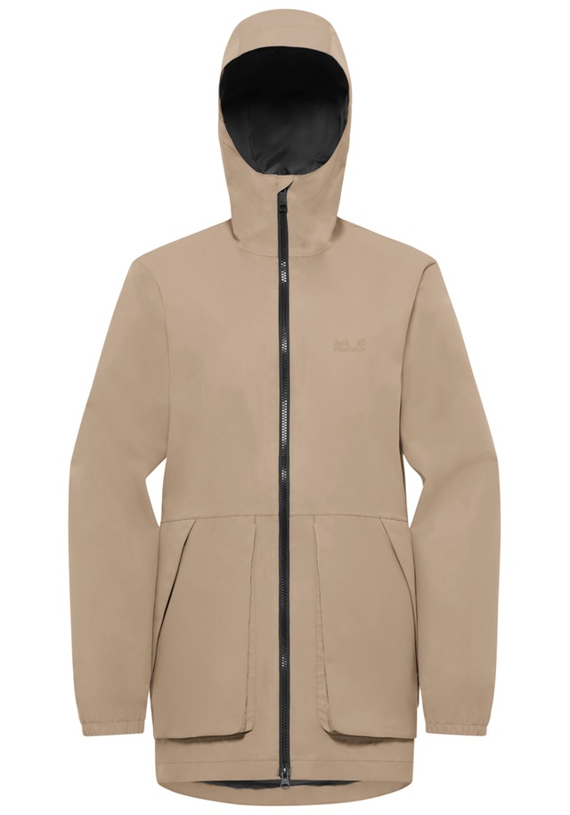 Jack Wolfskin Funktionsparka »TERRAVIEW 2L PARKA W« mit Kapuze mit Kapuze, atmungsaktiv, wasserdicht, winddicht, länger geschnitten