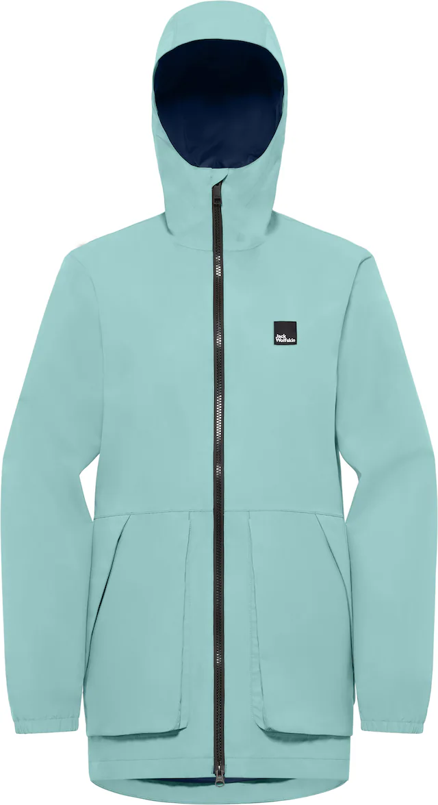 Jack Wolfskin Funktionsparka »TERRAVIEW 2L PARKA W« mit Kapuze mit Kapuze, atmungsaktiv, wasserdicht, winddicht, länger geschnitten