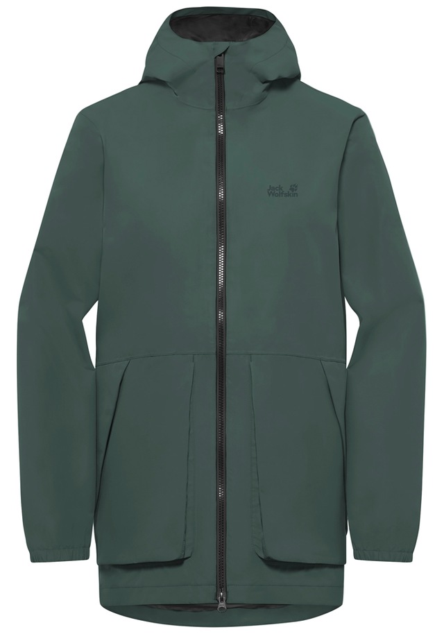 Jack Wolfskin Funktionsparka »TERRAVIEW 2L PARKA W« mit Kapuze mit Kapuze, atmungsaktiv, wasserdicht, winddicht, länger geschnitten