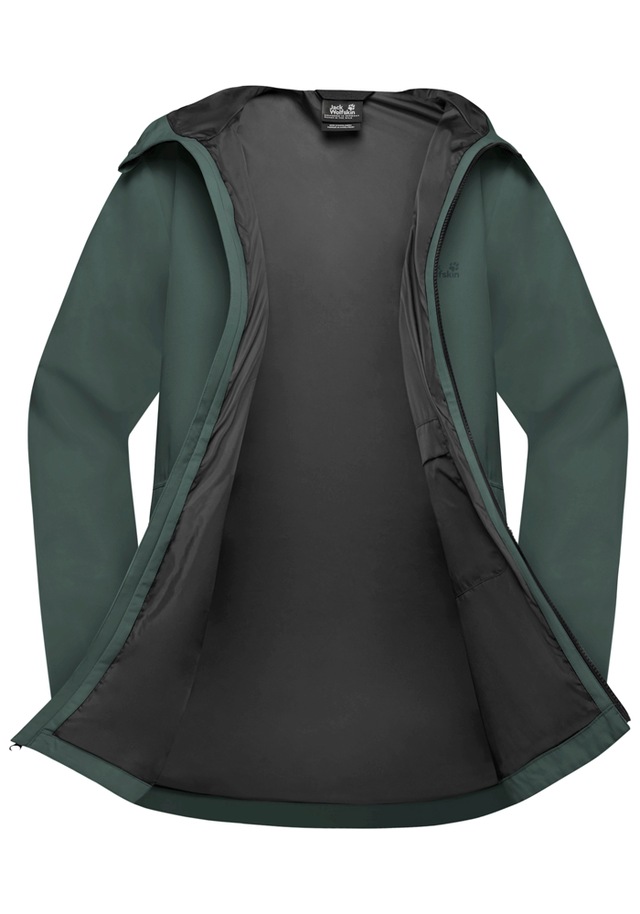 Jack Wolfskin Funktionsparka »TERRAVIEW 2L PARKA W« mit Kapuze mit Kapuze, atmungsaktiv, wasserdicht, winddicht, länger geschnitten
