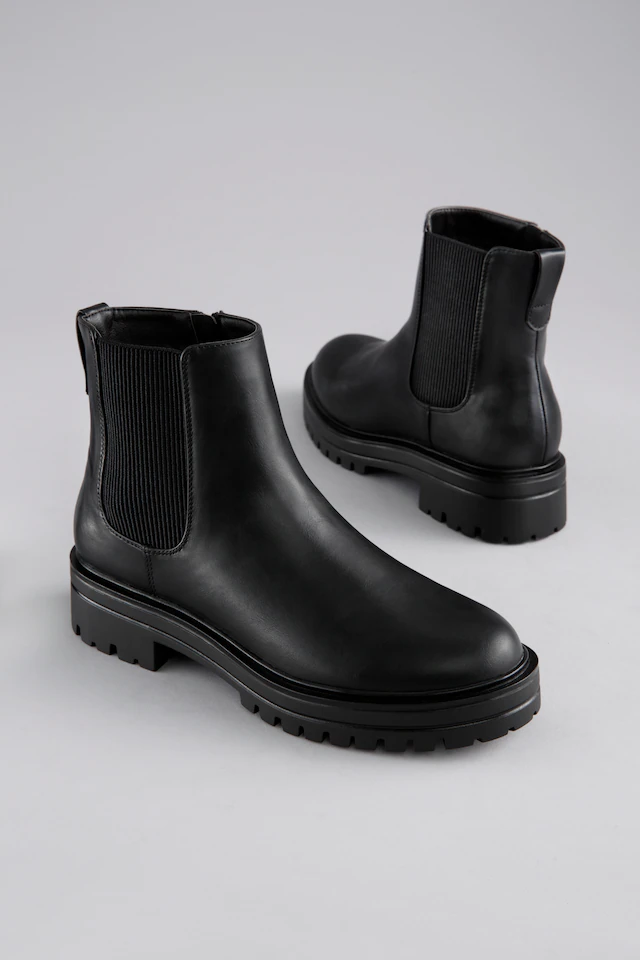 Aniston SHOES Chelseaboots Stiefelette, Blockabsatz, mit breitem Stretch
