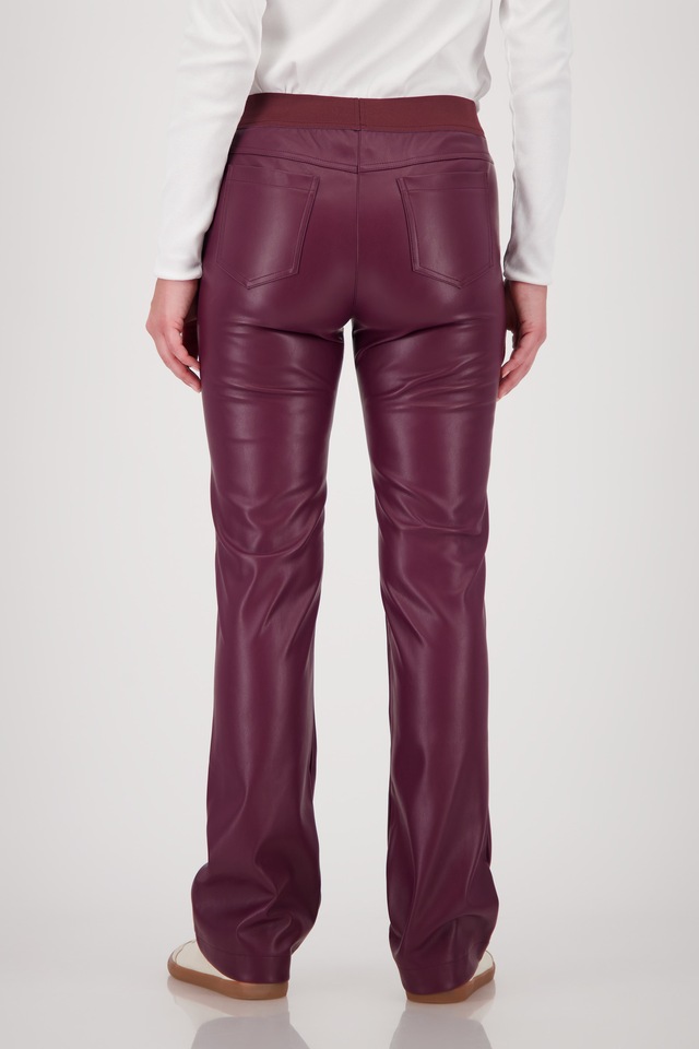 Monari Lederimitathose »Hose Lederimitat Schlupf« mit elastischem Bund