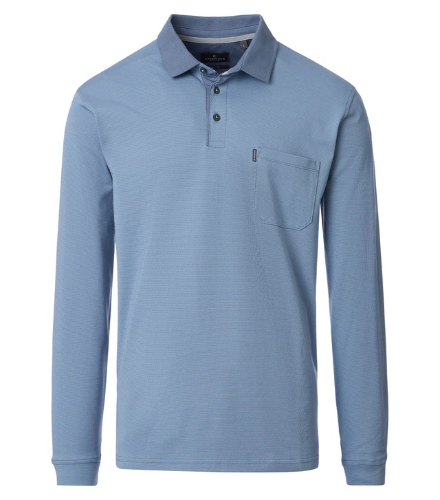 CASAMODA Langarm-Poloshirt »CASAMODA Polo-Shirt Langarm uni«