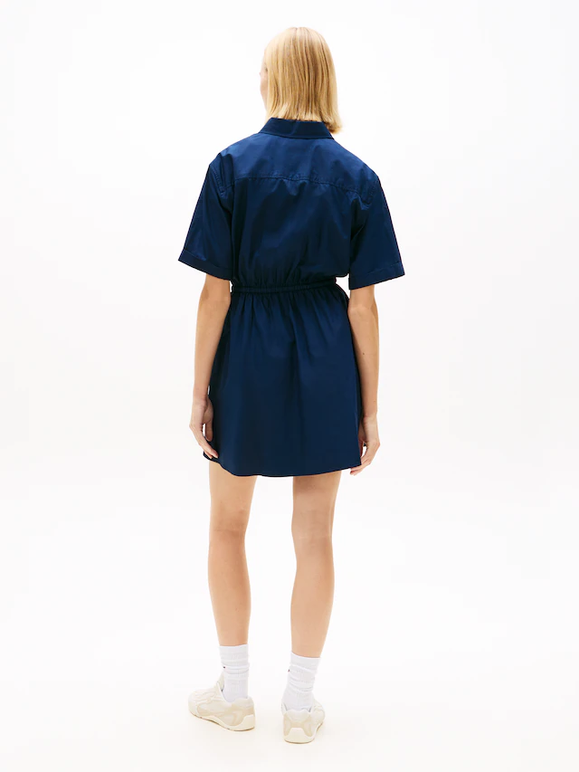 Tommy Jeans Hemdblusenkleid »TJW MINI STRIPE SHIRT DRESS« Eingrifftaschen mit Taillen Bindeband, Relaxed Fit