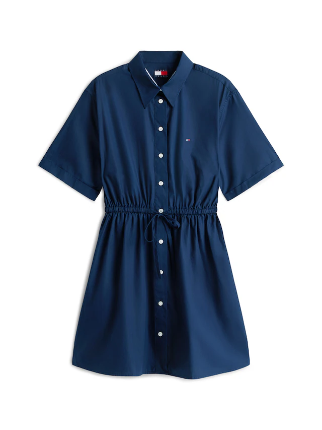 Tommy Jeans Hemdblusenkleid »TJW MINI STRIPE SHIRT DRESS« Eingrifftaschen mit Taillen Bindeband, Relaxed Fit