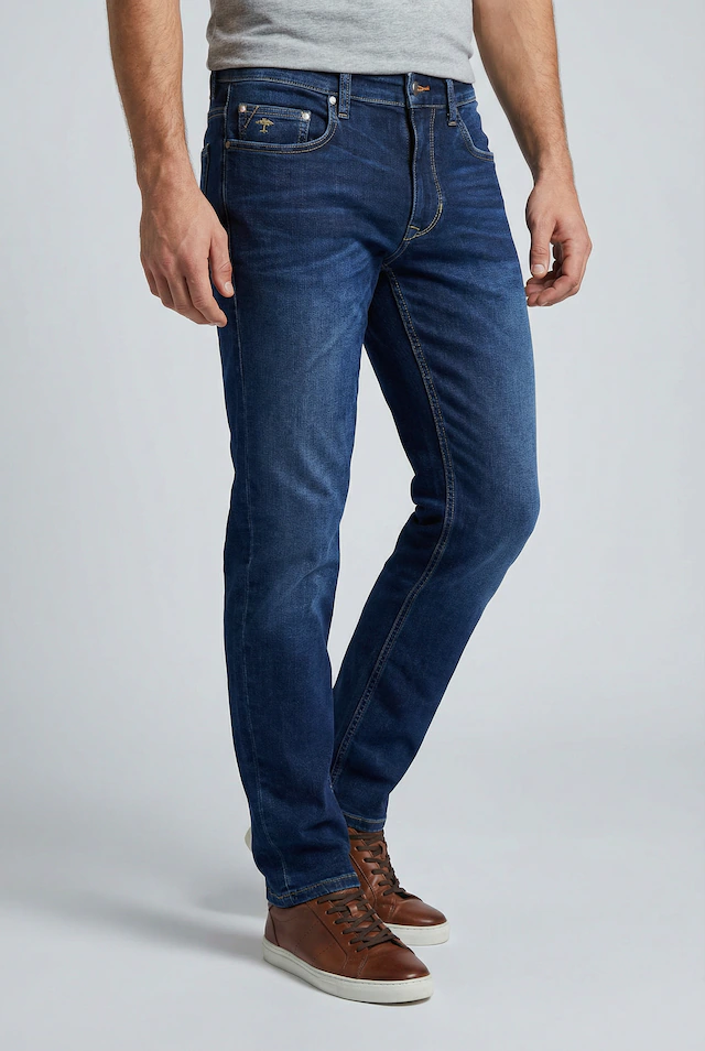 FYNCH-HATTON Tapered-fit-Jeans Regular Fit, mit Eingrifftaschen, Gesäßtaschen und Coinpocket