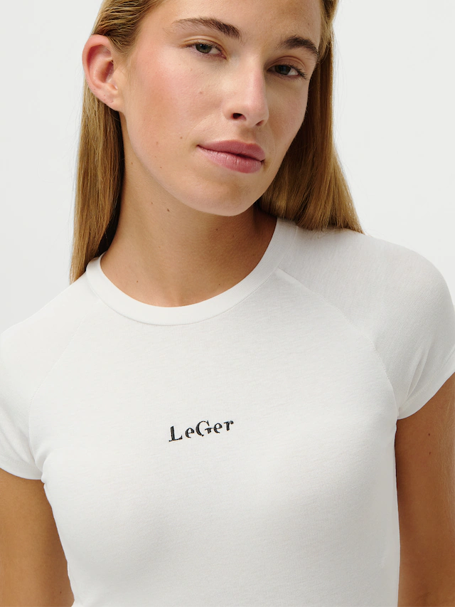 LeGer T-Shirt »Tayra, LeGer by Lena Gercke« basic, Rundhals, slim fit