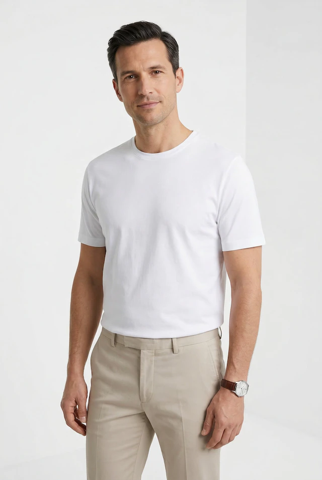 OLYMP T-Shirt Packung, 3er, 3 Stk. Rundhalsausschnitt, modern fit, reine Baumwolle