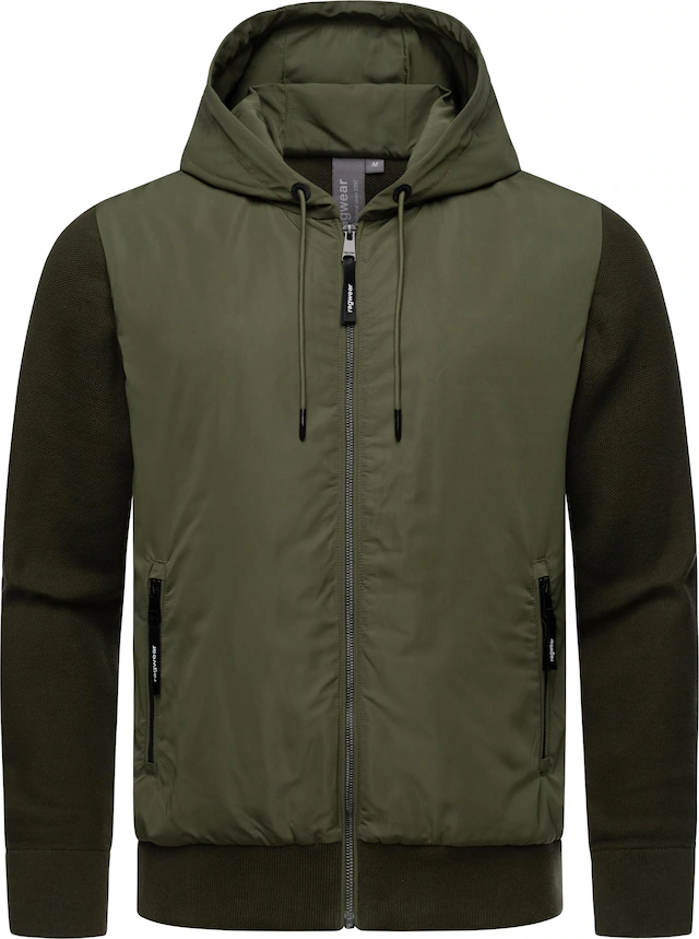 Ragwear Outdoorjacke »Ronel« mit Kapuze Leichte Herren Jacke mit weichen Strickärmeln