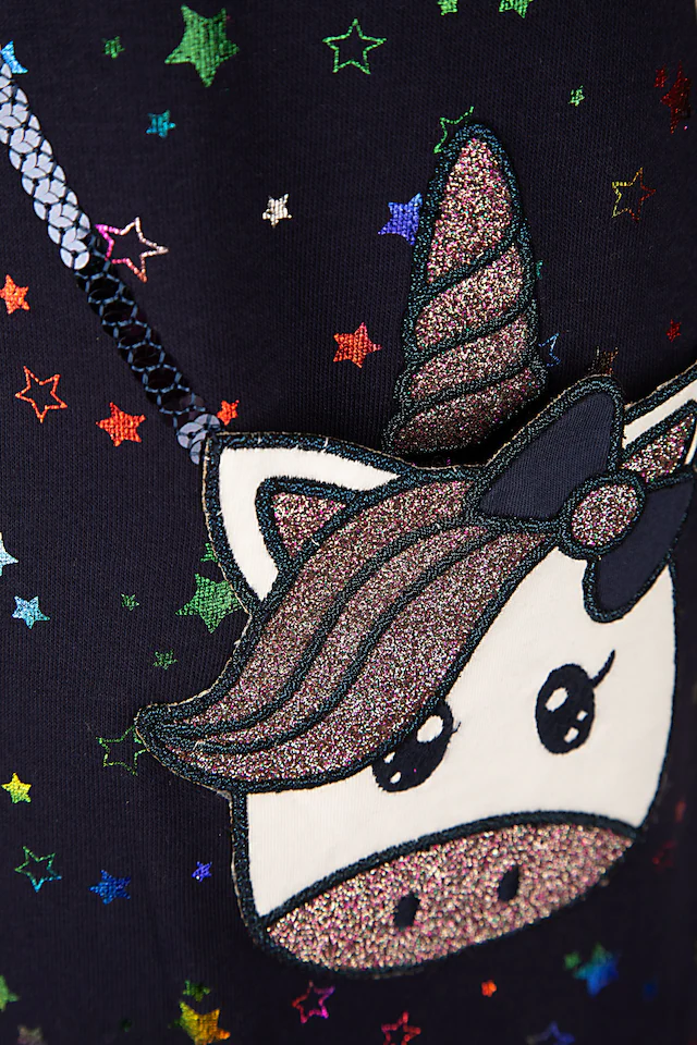 happy girls Strickkleid mit tollem Einhorn-Motiv