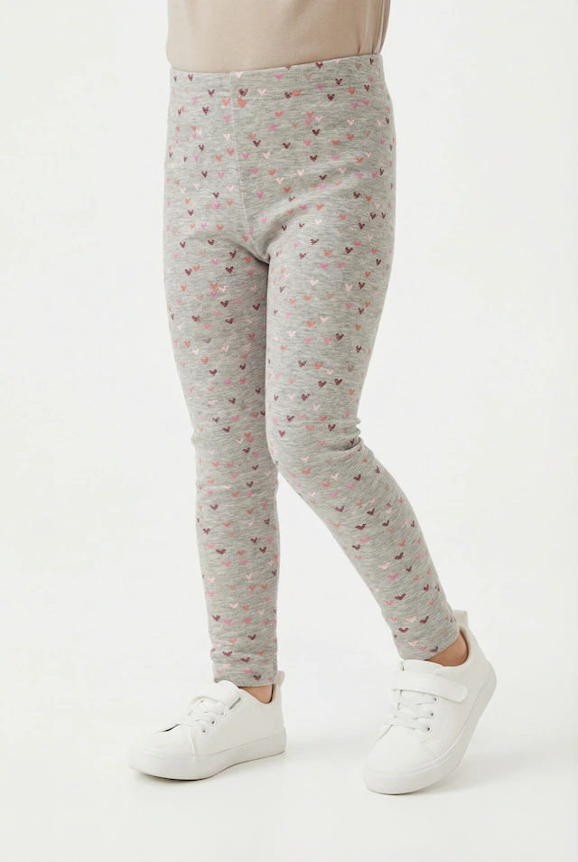 happy girls Strickleggings im süßen Herzchen-Allover