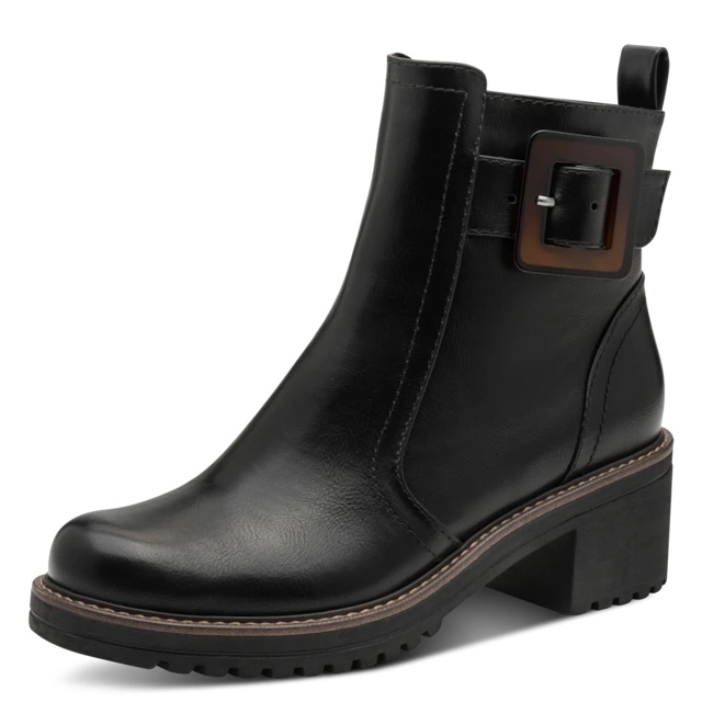 MARCO TOZZI Stiefelette Blockabstz, Herbstboots in veganer Verarbeitung