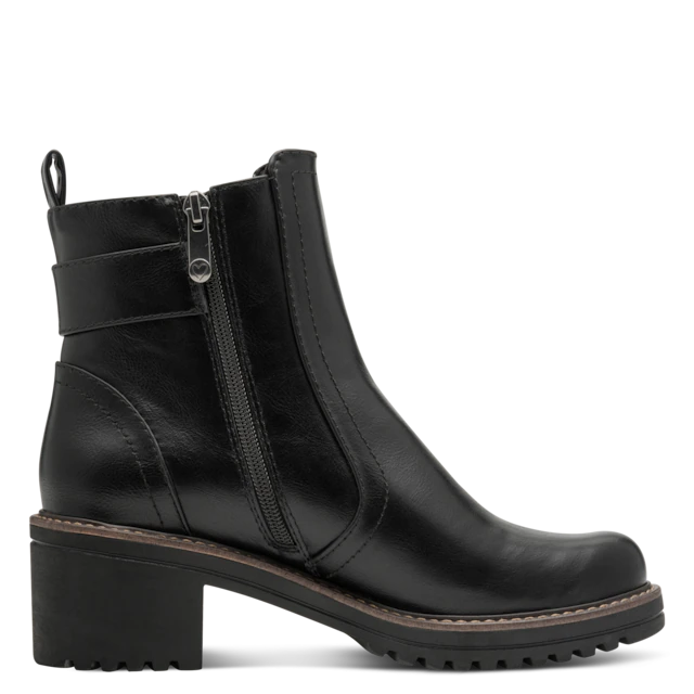 MARCO TOZZI Stiefelette Blockabstz, Herbstboots in veganer Verarbeitung