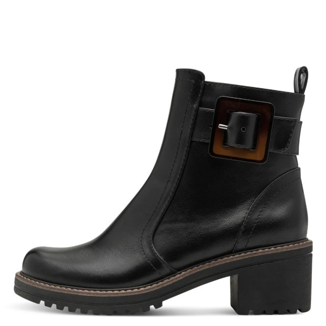 MARCO TOZZI Stiefelette Blockabstz, Herbstboots in veganer Verarbeitung