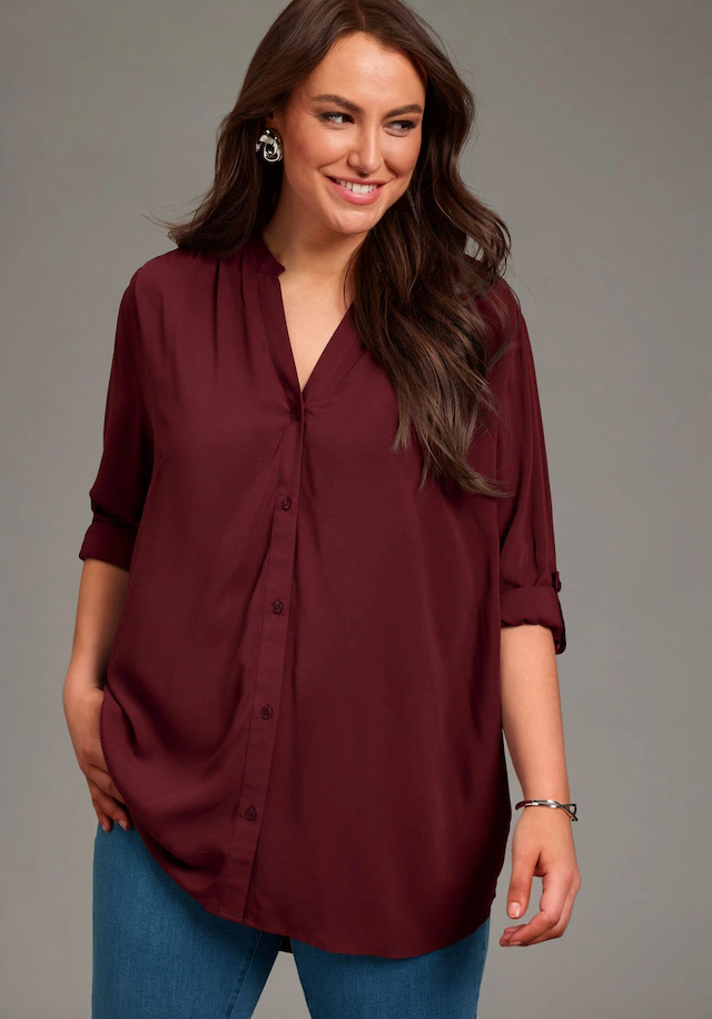 Laura Scott CURVE Longbluse »Große Größen« im Tunika Stil aus weicher Viskose
