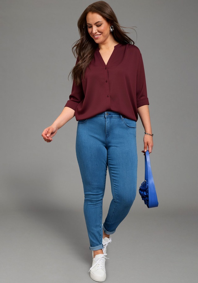 Laura Scott CURVE Longbluse »Große Größen« im Tunika Stil aus weicher Viskose