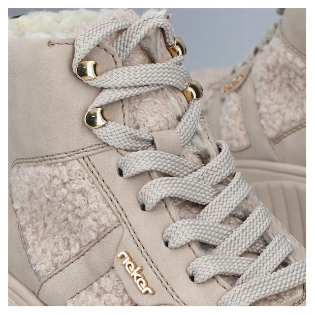 Rieker Winterboots Schnürboots, High Top Sneaker, Stiefelette mit gepolstertem Schaftrand