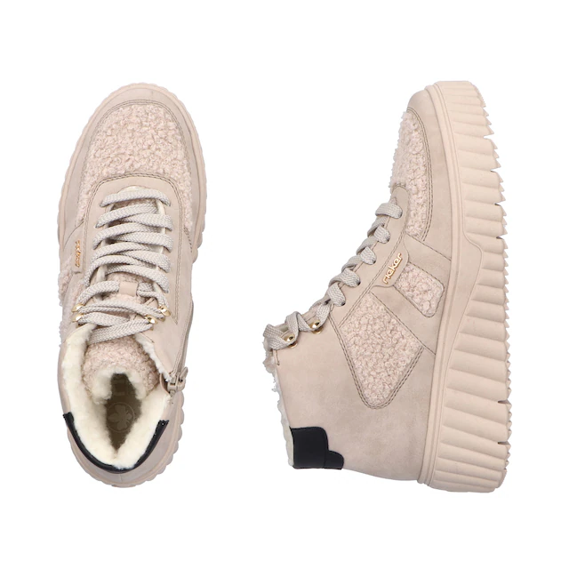 Rieker Winterboots Schnürboots, High Top Sneaker, Stiefelette mit gepolstertem Schaftrand