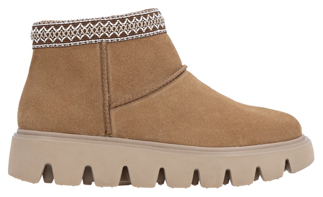 RIEKER Sport Winterboots Plateauboots, Stiefelette mit Textileinfass im Ethno-Look