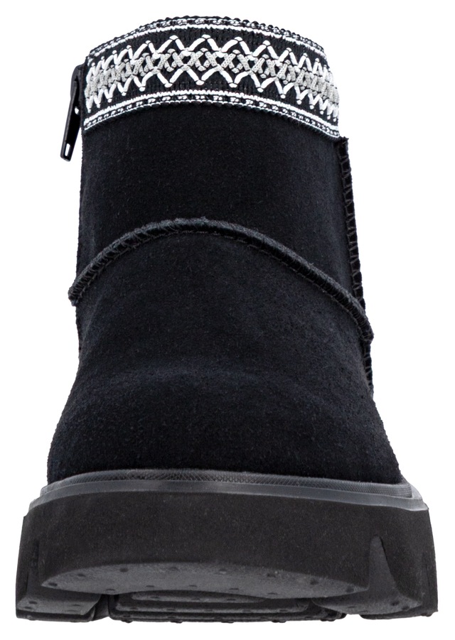 RIEKER Sport Winterboots Plateauboots, Stiefelette mit Textileinfass im Ethno-Look