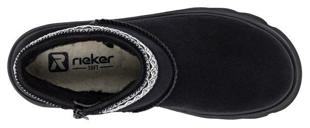 RIEKER Sport Winterboots Plateauboots, Stiefelette mit Textileinfass im Ethno-Look