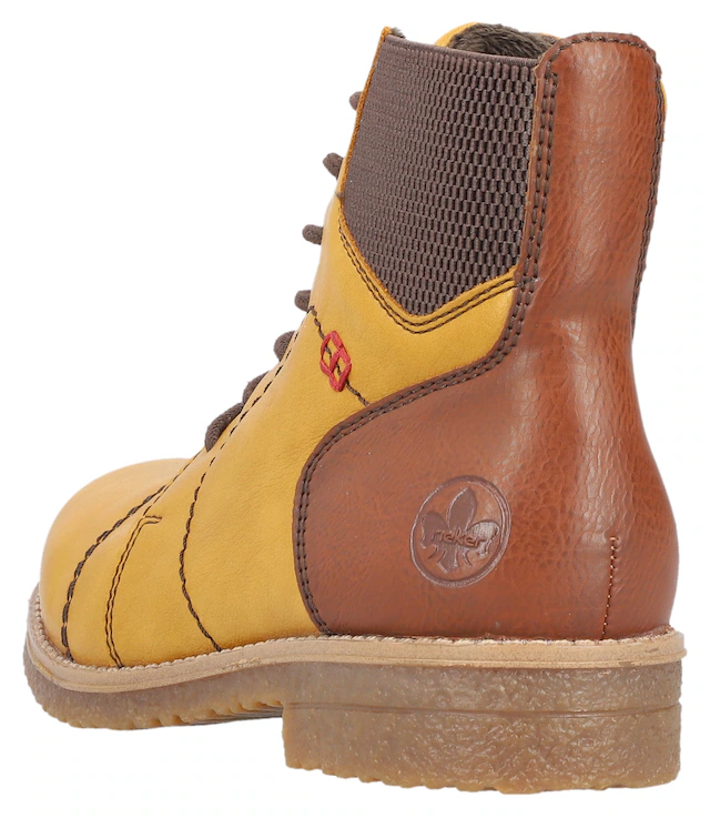 Rieker Schnürstiefelette Schnürboots, Herbststiefelette, Blockabsatz, mit weicher Innensohle