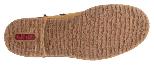 Rieker Schnürstiefelette Schnürboots, Herbststiefelette, Blockabsatz, mit weicher Innensohle