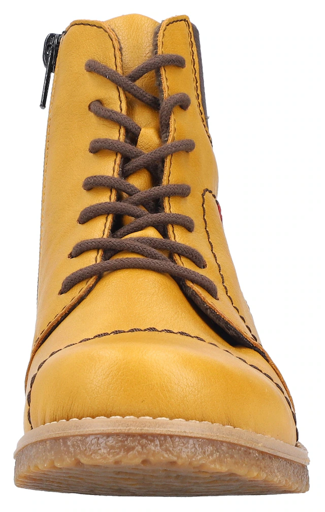 Rieker Schnürstiefelette Schnürboots, Herbststiefelette, Blockabsatz, mit weicher Innensohle