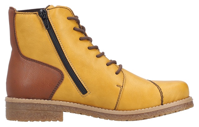 Rieker Schnürstiefelette Schnürboots, Herbststiefelette, Blockabsatz, mit weicher Innensohle