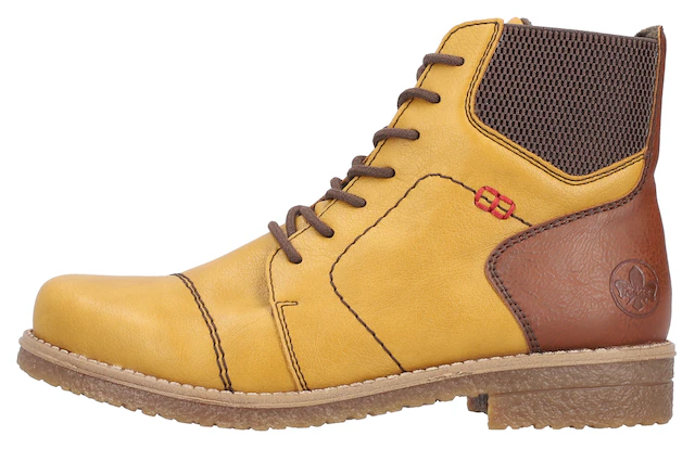 Rieker Schnürstiefelette Schnürboots, Herbststiefelette, Blockabsatz, mit weicher Innensohle