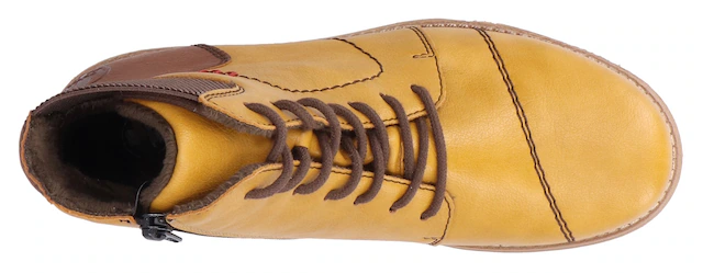 Rieker Schnürstiefelette Schnürboots, Herbststiefelette, Blockabsatz, mit weicher Innensohle