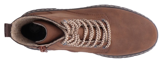 Rieker Schnürstiefelette Schnürboots, Plateauboots, Profilsohle, mit Innenreißverschluss