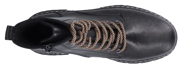 Rieker Schnürstiefelette Schnürboots, Plateauboots, Profilsohle, mit Innenreißverschluss