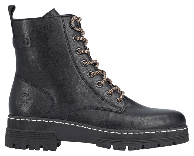 Rieker Schnürstiefelette Schnürboots, Plateauboots, Profilsohle, mit Innenreißverschluss