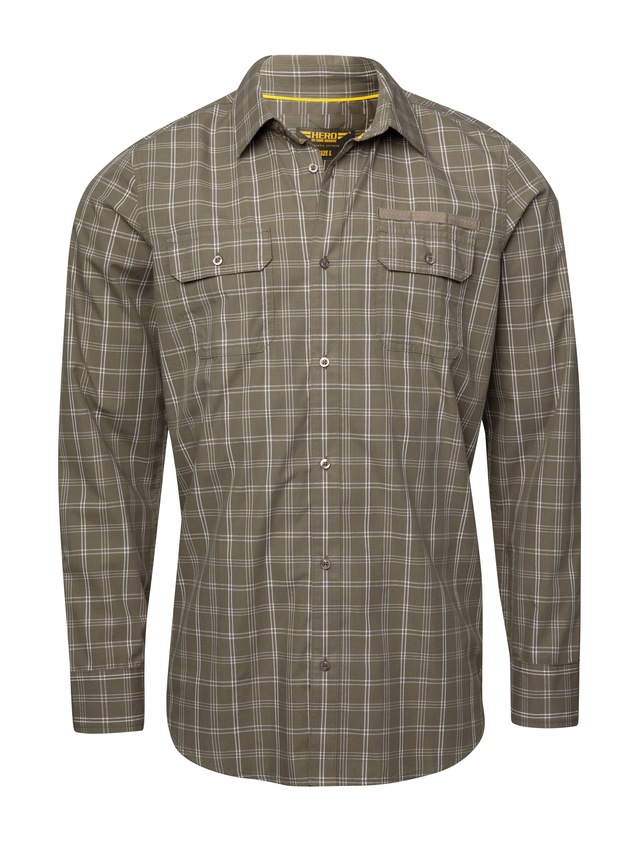 HERO by John Medoox Langarmshirt »HARRY Kent Hemd« Regular Fit Casual Funktionsmaterial für Herren
