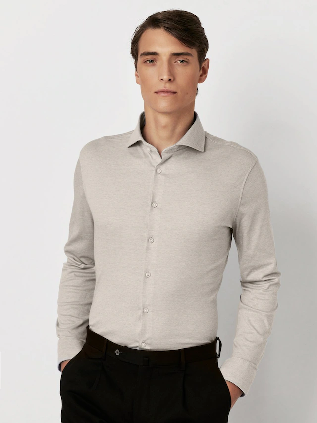 DESOTO Langarmhemd »Jerseyhemd Essential Hai langarm« Flexibler Stretch