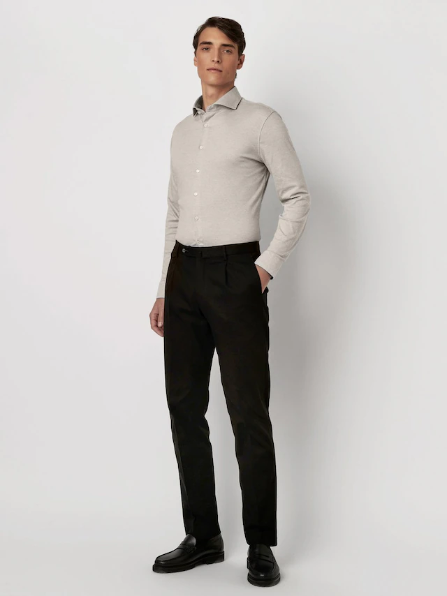 DESOTO Langarmhemd »Jerseyhemd Essential Hai langarm« Flexibler Stretch