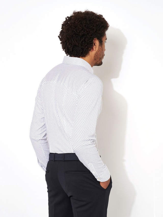 DESOTO Langarmhemd »Jerseyhemd Casual Kent langarm« Flexibler Stretch, mit Minimal Print, Kentkragen
