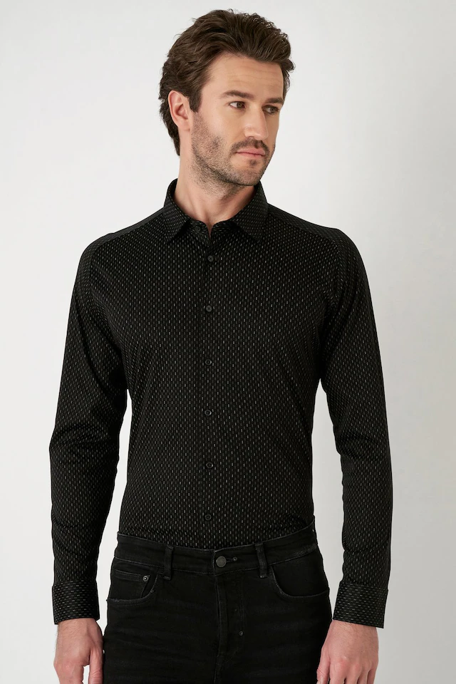 DESOTO Langarmhemd »Jerseyhemd Casual Kent«