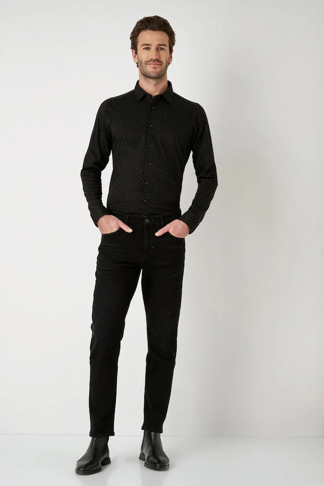 DESOTO Langarmhemd »Jerseyhemd Casual Kent«