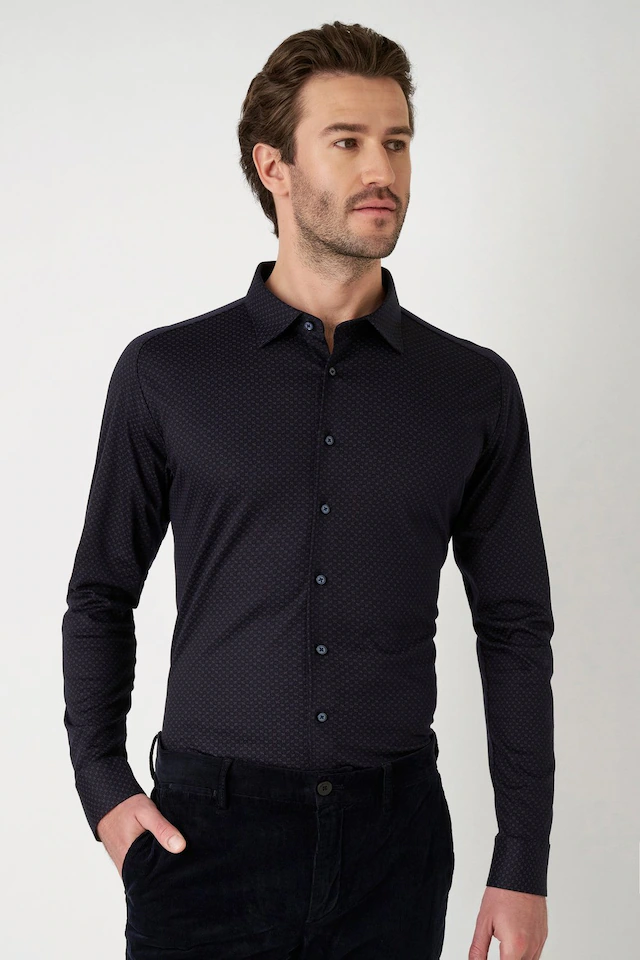 DESOTO Langarmhemd »Jerseyhemd Casual Kent«