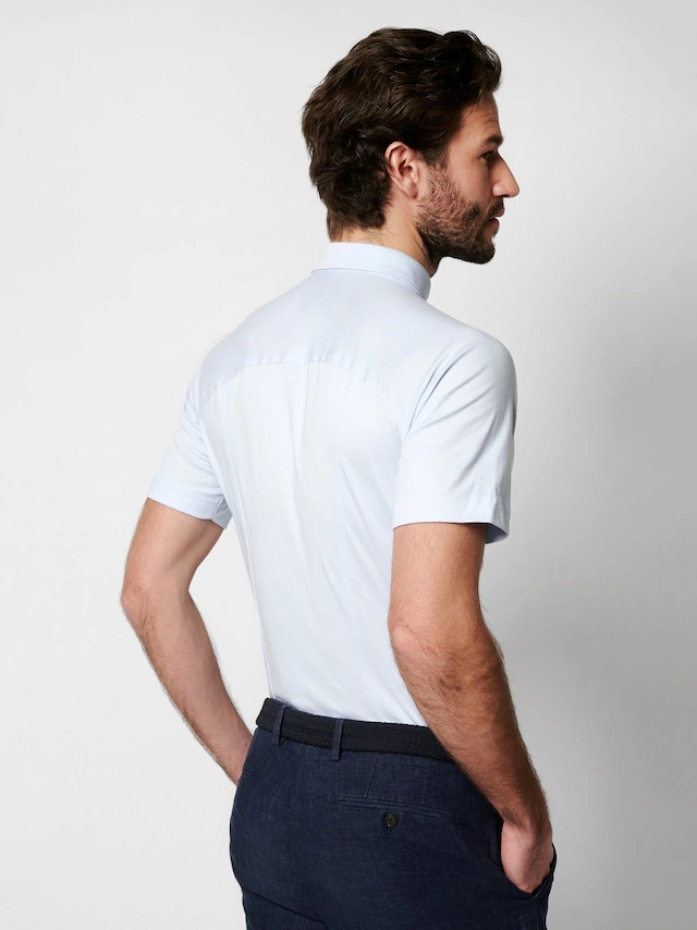 DESOTO Kurzarmhemd »Jerseyhemd Casual Modern Button Down halbarm« Flexibler Stretch