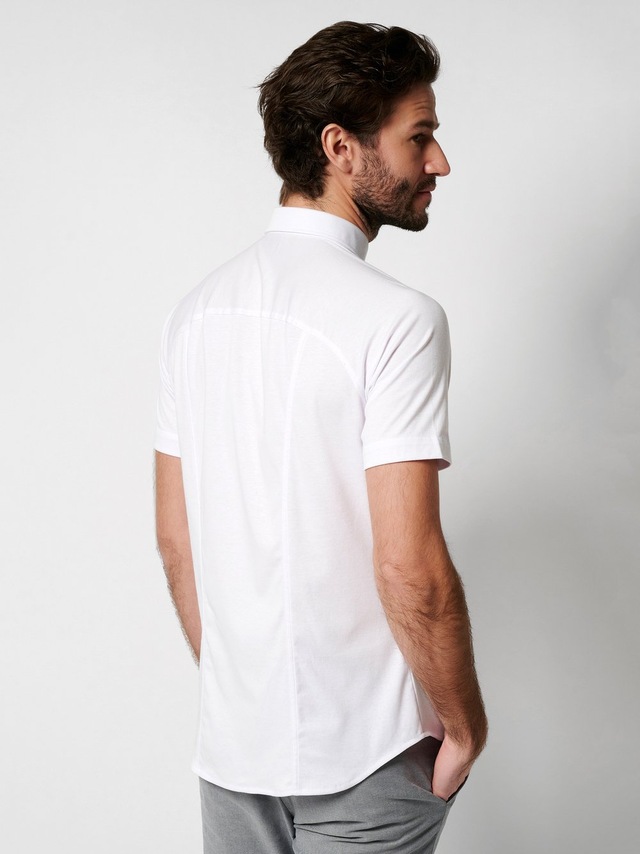 DESOTO Kurzarmhemd »Jerseyhemd Casual Modern Button Down halbarm« Flexibler Stretch