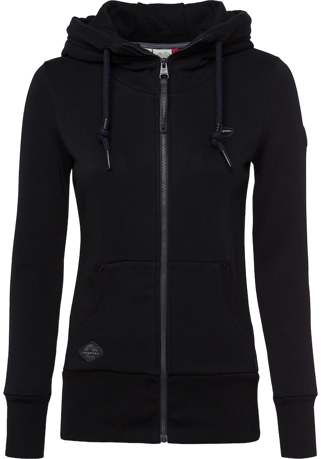 Ragwear Sweatjacke »NESKA ZIP O« figurbetont in melierter Optik und mit großer Kapuze