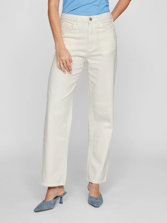 Vila High-waist-Jeans »VIKELLY JAF HW STRAIGHT JEANS-NOOS« Baumwollmischung