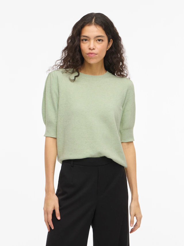 Vila Strickpullover »VIRIL 2/4 SLEEVE O-NECK KNIT TOP - NOOS«