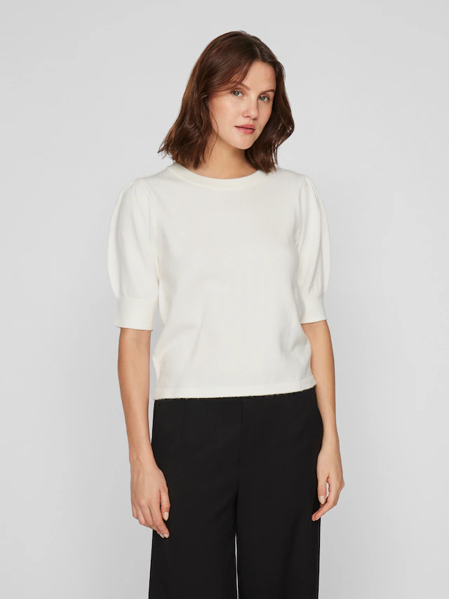 Vila Strickpullover »VIRIL 2/4 SLEEVE O-NECK KNIT TOP - NOOS«