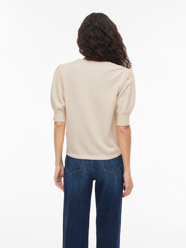 Vila Strickpullover »VIRIL 2/4 SLEEVE O-NECK KNIT TOP - NOOS«